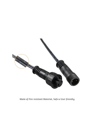 Tomshine Uzatma Kablosu Tel 5 Paket 1 M / 3.3ft 2pin Siyah