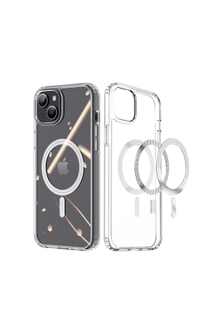 Dux Ducis Clin Mag Series İphone 15 Plus Magsafe Uyumlu Manyetik Silikon Kılıf- 5775 Şeffaf