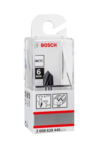 Bosch 6mm Şaftlı V Oluk Freze Ucu 6 9,5 2608628446