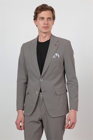 İmza Vizon Kendinden Desenli Mono Yaka 6 Drop Slim Fit Takım Elbise 1001260162