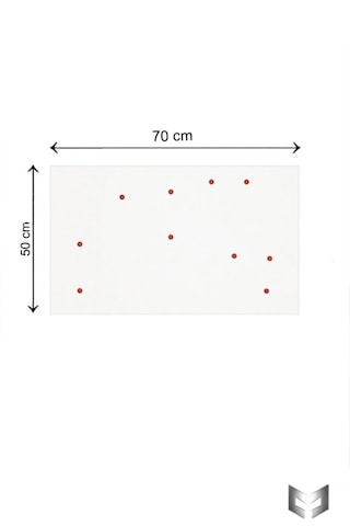 Yiğit Metal Mıknatıslı Pano Beyaz Ofis/çalışma Odası İçin Mıknatıs Hediyeli Metal Magnet Hatıra Panosu 50 x 70 CM