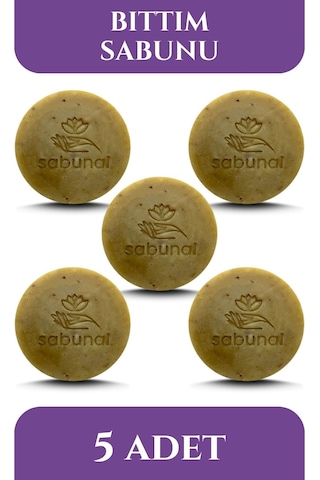 Sabunal Bıttım Sabunu 5 Adet - Cilt Sorunlarına Yönelik - Yoğun Doğal Saç ve Cİlt Bakım Sabunu