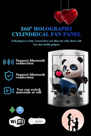 360 Masaüstü 5d Hologram 1080p Projeksiyon Fan
