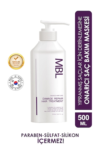 Mbl Saç Onarıcı Maske Kırılma Karşıtı, Nemlendirici, Güçlendirici Bakım 500ml
