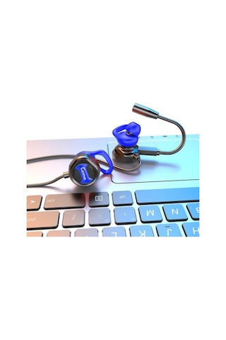 Telefon pc İçin G31 L Şekilli 3.5 MM Dinamik Kablolu Kulak İçi Oyun Kulaklığı