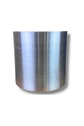 Cihan Çiçekçilik Galvaniz Saksı 12x12 Paslanmaz Metalik  Çelik