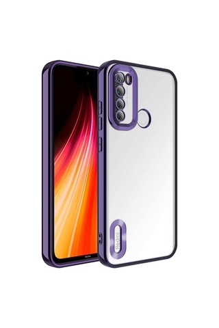 Xiaomi Redmi Note 8 Uyumlu Logo Gösteren Kamera Korumalı Renkli Tasarım Kılıf