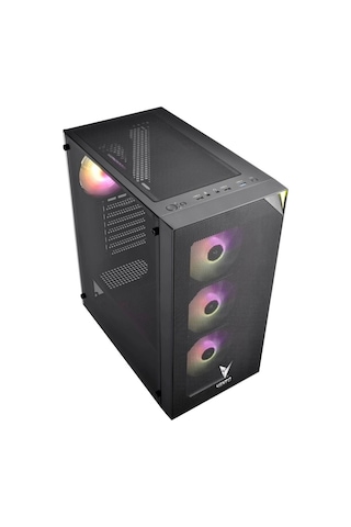 Vento VG3400S 650W RGB Temperli Cam USB 3.0 Mesh Atx Hyper Pro H3-650 80+ Bronze Gaming Kasa Siyah