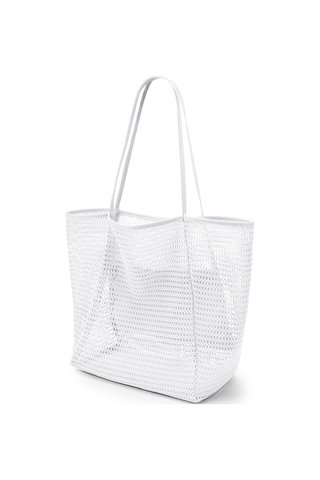 Springsun 35l Çok Kapasiteli Ağ Özelliqli Çanta - Katlanabilir, Dayanıklı Nilon, Çamaşır/içindekiler Saklama, Plaj/piknik/ Tatil Kullanıma Uygun