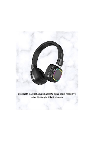 Yüksek - 586 - Ses Kaliteli Kablosuz Kulak Üstü Kulaklık - Spt-gld - Bt 5.3