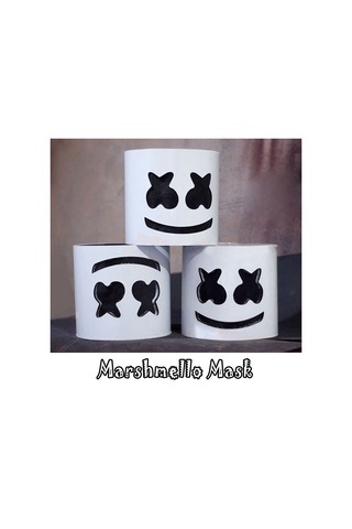 Marshmello Maskesi Dj Baş Örtüsü Cosplay Kaskı Parti Kostüm Aksesuarı Aksesuarları