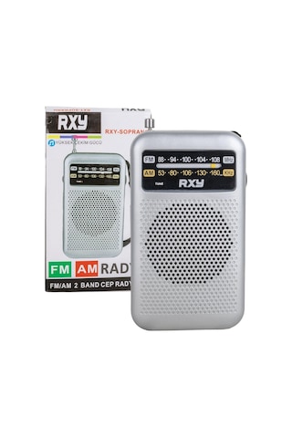Roxy Rxy Soprano Cep Tipi Mini Analog Radyo Gri