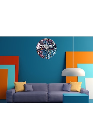 Ti-play Hayal Kur 30x30cm Akrilik Dekoratif Modern Duvar Saati ÇOk Renkli