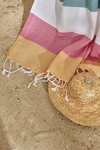 Karaca Home Elisia Peştamal Plaj Havlusu Pembe - Beyaz