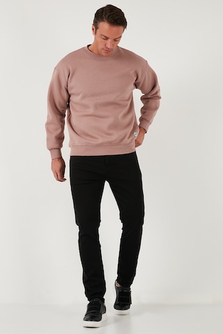 Buratti Regular Fit Bisiklet Yaka Pamuklu Içi Tüylü Yumuşak Şardonlu Erkek Sweat 5905255 Gül