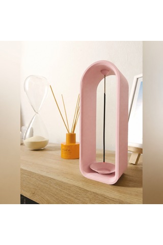 Storeşahin 3d Baskı The Shrine Tütsülük - Modern Kemer Formlu Tütsü Tutucu-pembe Shn0720