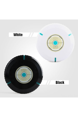 Moveevo Ev Otomatik Temizleyici Robotu - Akıllı Zemin Süpürge, Microfiber Mendil İle Dirt Ve Kedi Tüyü Alıcı, Beyaz Beyaz