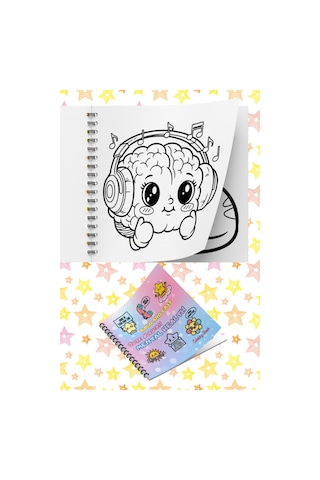 Cute Kawaii Mental Health Bold And Easy - 20x20 Büyük Boyama Kitabı, Çocuklar Ve Yetişkinler İçin