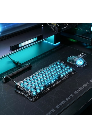 Gravastar Mercury V60 Manyetik Switch Gaming Klavye, Kablolu, İngilizce Q, Onyx Crystal
