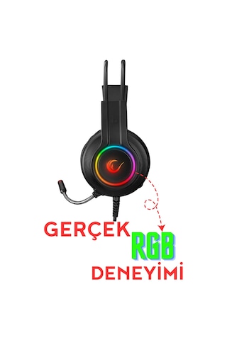 Rampage RM-K92 X-Stack 7.1 Surround RGB Kulak Üstü Oyuncu Kulaklığı