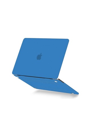 Newface Apple MacBook Uyumlu Pro 13 2021 Apple MacBook Uyumlu Buzlu Kapak - Mavi