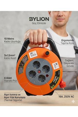 Pke-10315-f Pke Serisi Kablo Makaraları 10 M