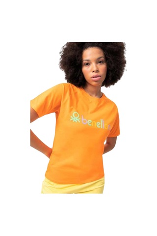 United Colors Of Benetton Kadın T-shirt Ben.w20360 Turuncu