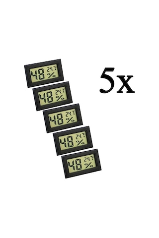 5 Adet Hygrometer Dijital Sıcaklık ve Nem Ölçer Thr142-5