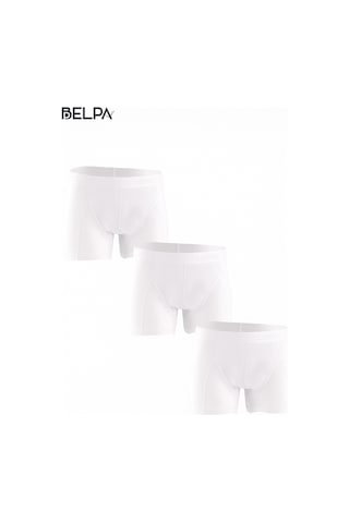 Belpa Ceylanoğlu Erkek Likralı Boxer 6'lı Beyaz
