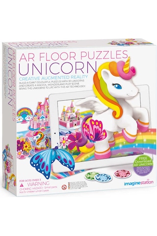 Ar Floor Puzzles Unicorn Aplikasyon Destekli Arttırılmış Gerçekl