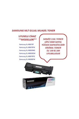 Samsung Mlt-d116l M2675fn Uyumlu Toner Çipli