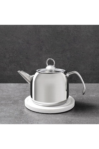 Hisar Satürn Çelik Çaydanlık - Inox - 2 Lt + 1 Lt Inox