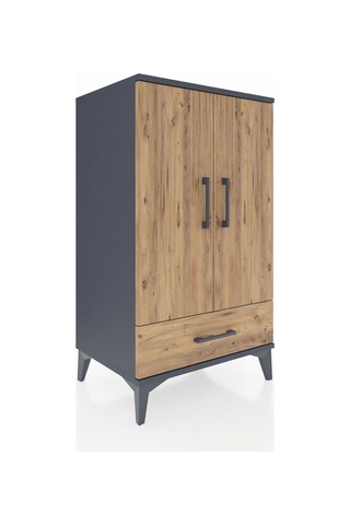 Hyperion Komodin 3 Raflı Tek Çekmeceli 2 Kapaklı 60x44x106 An... Antrasit