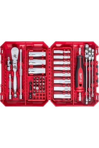 Milwaukee 1/4'' Cırcır Tornavida Kollu Lokma Set 42 Parça 4932498382
