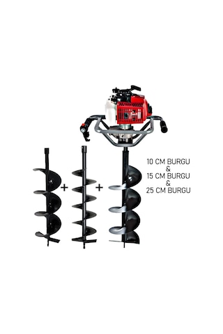 Ablacks C-52 Lüks Toprak Burgu Makinesi 10 - 15 - 25 CM 3 Burgulu
