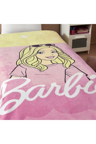 Lisanslı Barbie Malibu Tek Kişilik Battaniye 000000001500218697 Çok Renkli