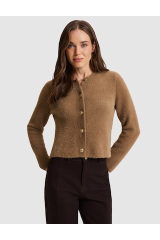 Pierre Cardin Kahverengi Crop Top Triko Hırka 50331252 Vr271 Çok Renkli
