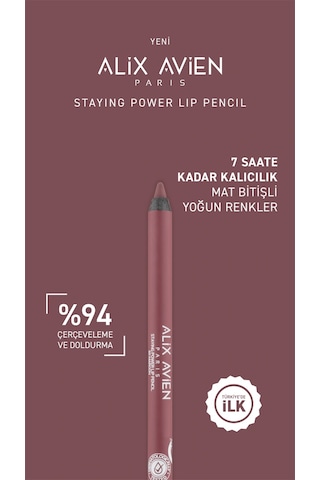 Alix Avien Suya Dayanıklı Uzun Süre Kalıcı Yumuşak Dudak Kalemi Staying Power Lip Pencil 60 Maroon