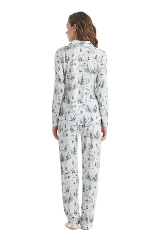 Blackspade Kadın Uzun Kol Gömlek Yaka Desenli Pijama Takım C5t1n2o35 001