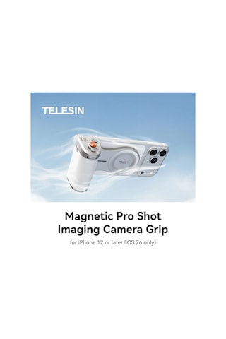 Telesın Magsafe Pro Shot Grip Sadece Apple, Uyumlu iPhone