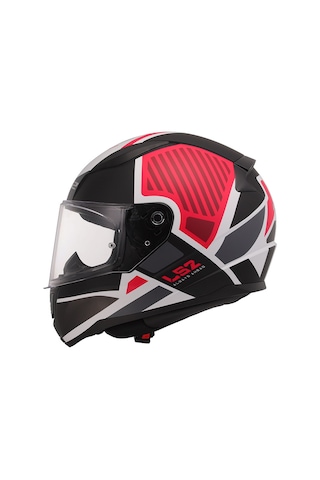 Ls2 Rapid 2 Grid Kapalı Kask Mat Beyaz - Kırmızı