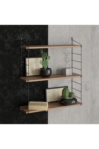 Decormet Armoni Raf Seti 3 Raflı 200 720 Ceviz Ceviz