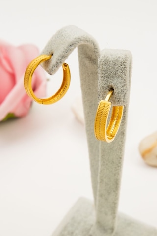 22 Ayar Altın 3 Gram Gizli Klips Kadın Küpe Lkkp1340