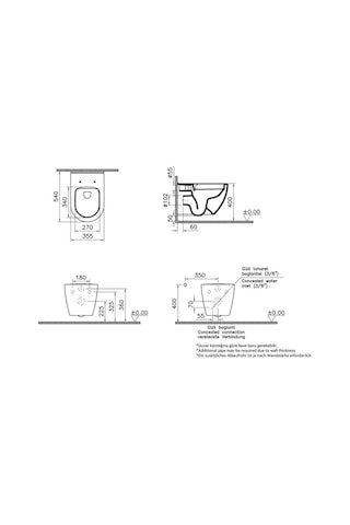 VitrA S60 Kanalsız Asma Klozet VitrA Slim Duroplast Kapak