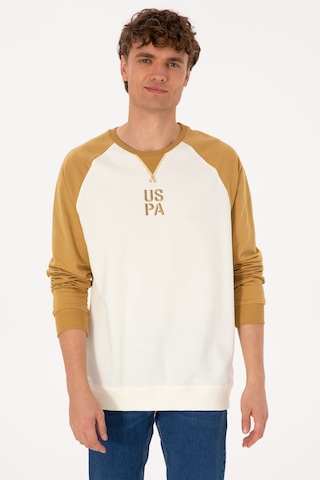 U.S. Polo Assn. Erkek Bisiklet Yaka Regular Fit Haki İnce Sweatshirt 50315420-VR151