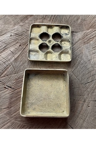 Dmr Gold Pirinç Küllük Puro Küllüğü Siğara Küllük 10 10cm Parlak Sarı