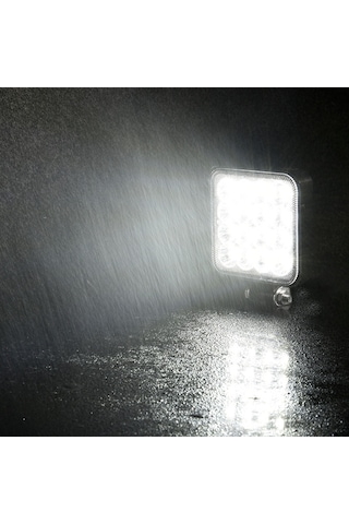 4 Adet 11x11 16 Led Kare Off Road Traktör Tir Kamyon Sis Fari Sis Lambasi Çalisma Lambasi Projektör