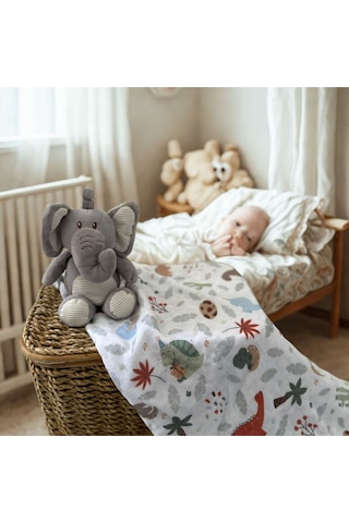 Çok Amaçlı Müslin Bebek Örtüsü & Battaniyesi 60x95 Cm %100 Pamuk