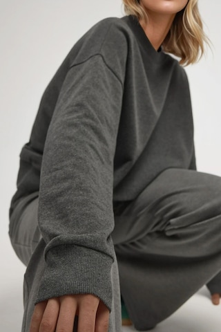 Hiccup Oversize Bisiklet Yaka Basic Sweatshirt Arduvaz Grisi