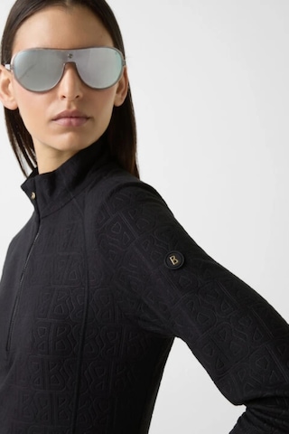 Bogner Sport Medita Black B Logo Desenli Fleece First Layer Kayak Kadın Içlik Üst İçlik Siyah